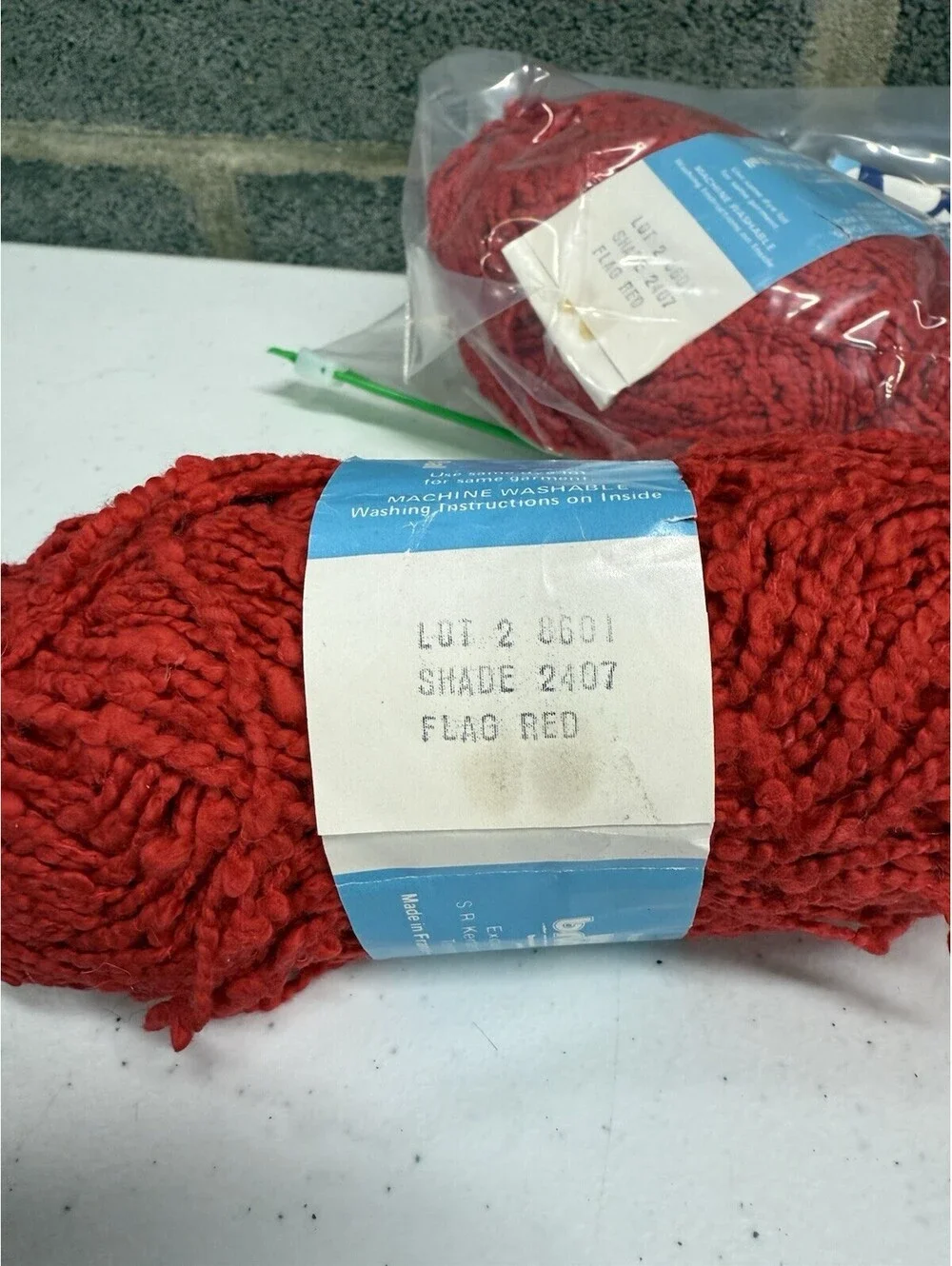 Yarns Brunswick ‘Breeze’ Cotton/Polyester Shade Flag Red - 3 Skein Lot